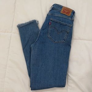 Levi’s High Rise Skinny with Cut Off Bottoms